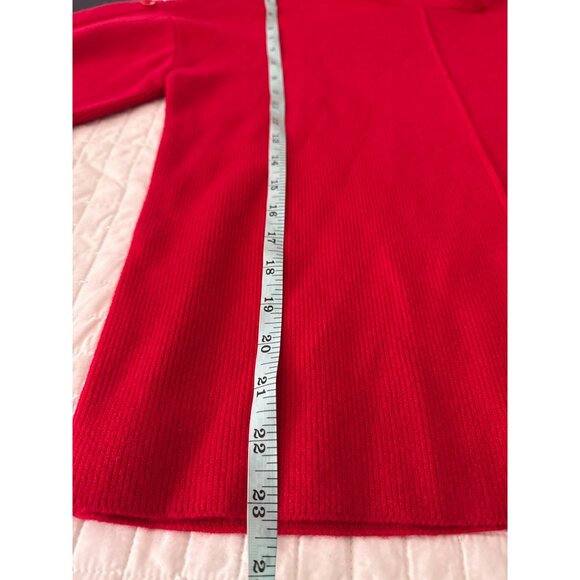 Elena Wang Red Button-Side Turtleneck Sweater S - Picture 12 of 12